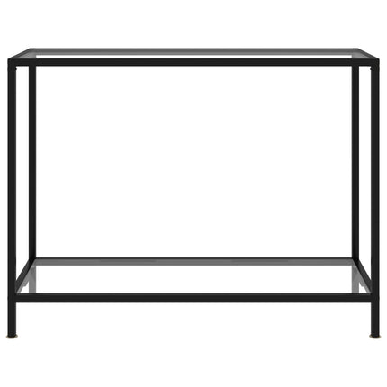 konsolbord 100x35x75 cm hærdet glas transparent