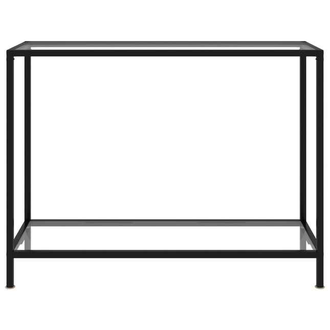 konsolbord 100x35x75 cm hærdet glas transparent