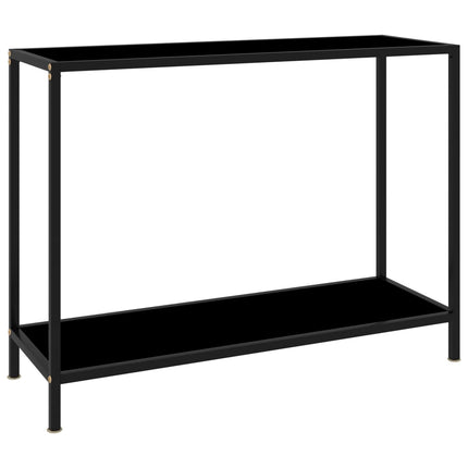 konsolbord 100x35x75 cm hærdet glas sort