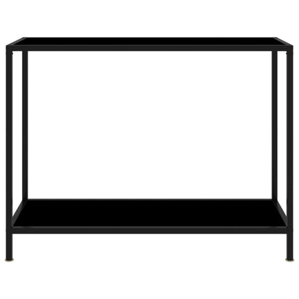 konsolbord 100x35x75 cm hærdet glas sort