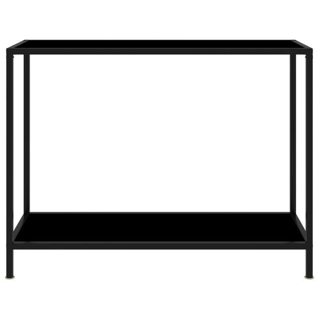 konsolbord 100x35x75 cm hærdet glas sort