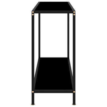 konsolbord 100x35x75 cm hærdet glas sort