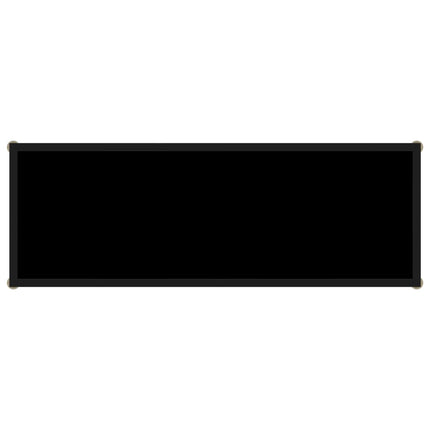 konsolbord 100x35x75 cm hærdet glas sort