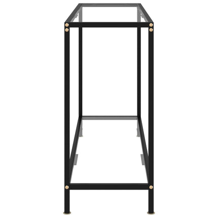 konsolbord 120x35x75 cm hærdet glas transparent