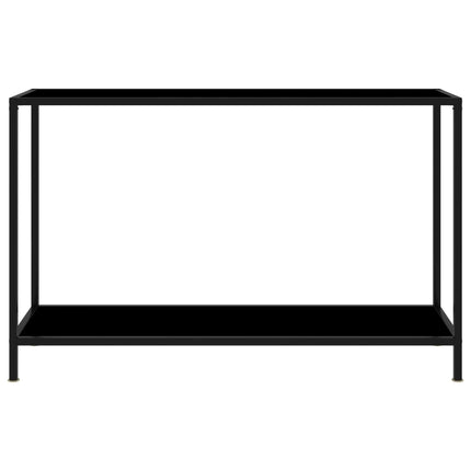 konsolbord 120x35x75 cm hærdet glas sort