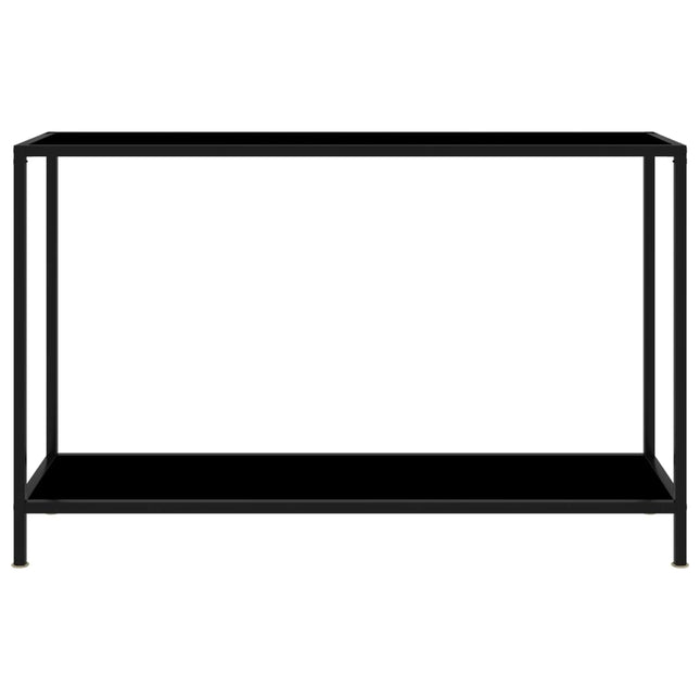 konsolbord 120x35x75 cm hærdet glas sort