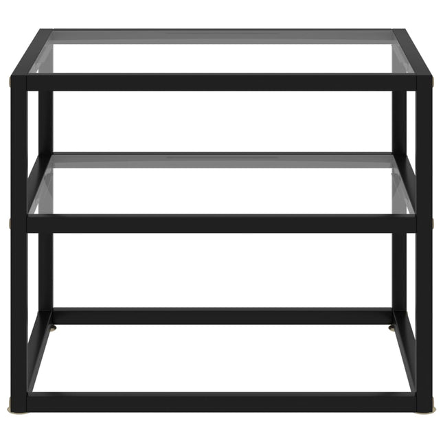 konsolbord 50x40x40 cm hærdet glas transparent