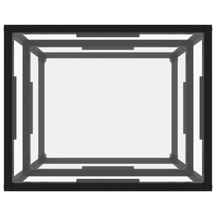 konsolbord 50x40x40 cm hærdet glas transparent
