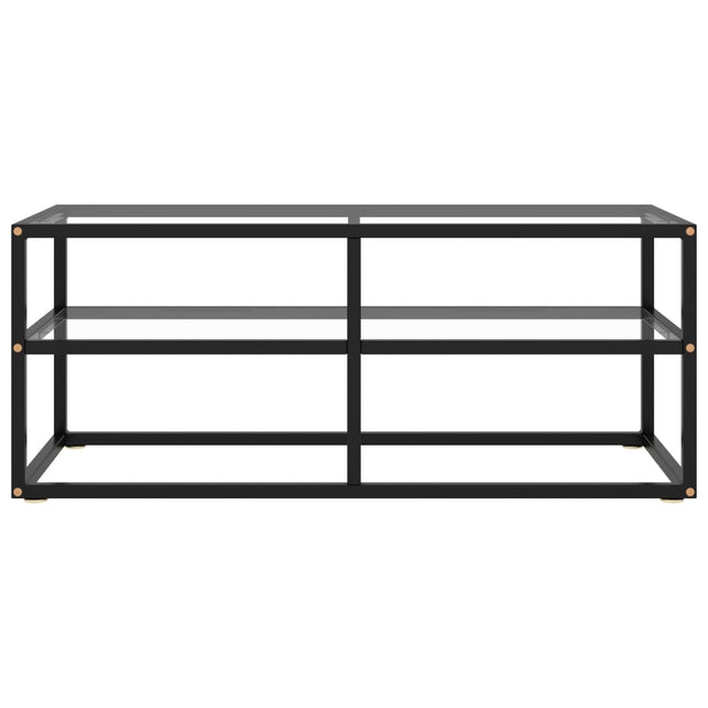tv-bord 100x40x40 cm hærdet glas sort