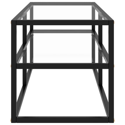 tv-bord 100x40x40 cm hærdet glas sort