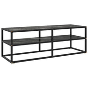 tv-bord 120x40x40 cm marmorglas sort