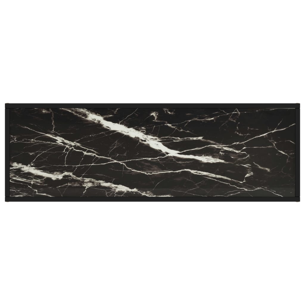 tv-bord 120x40x40 cm marmorglas sort