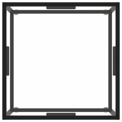 sofabord 60x60x35 cm hærdet glas sort