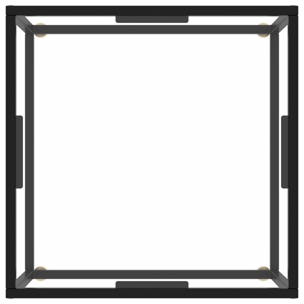 sofabord 60x60x35 cm hærdet glas sort
