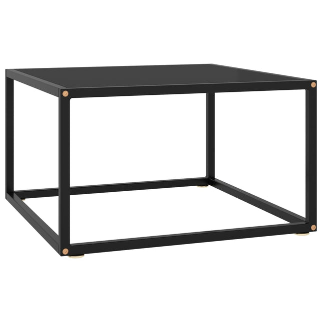 sofabord 60x60x35 cm glas sort