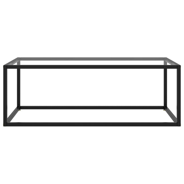 sofabord 100x50x35 cm hærdet glas sort