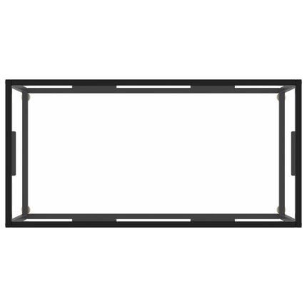 sofabord 100x50x35 cm hærdet glas sort