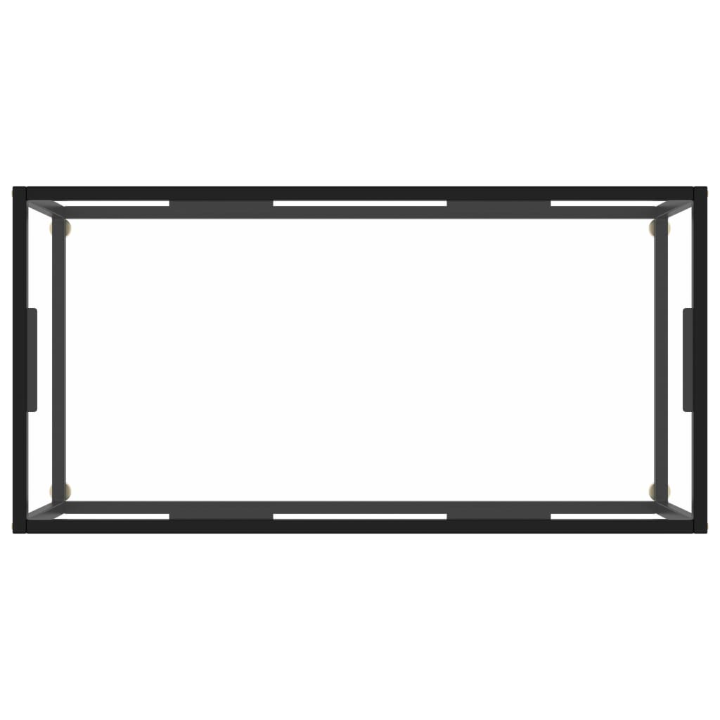 sofabord 100x50x35 cm hærdet glas sort