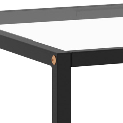 sofabord 100x50x35 cm hærdet glas sort