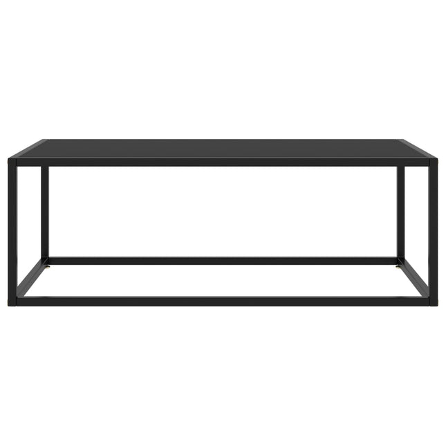 sofabord 100x50x35 cm glas sort