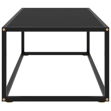 sofabord 100x50x35 cm glas sort