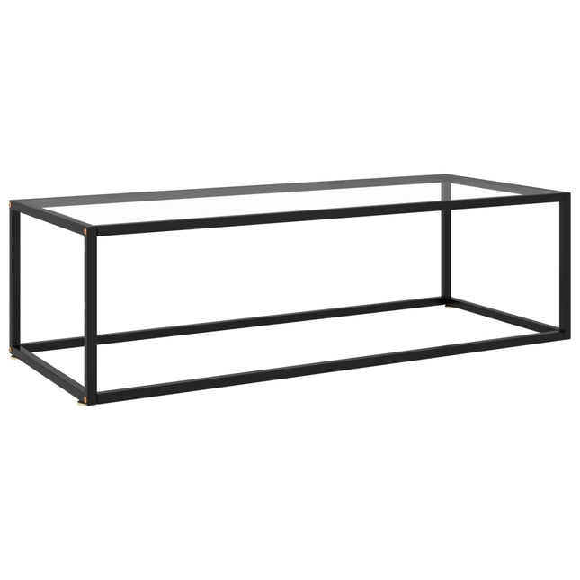 sofabord 120x60x35 cm hærdet glas sort