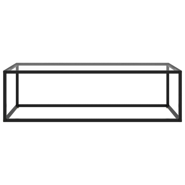sofabord 120x60x35 cm hærdet glas sort