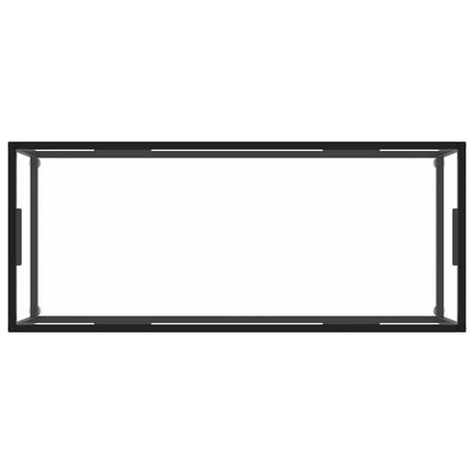 sofabord 120x60x35 cm hærdet glas sort