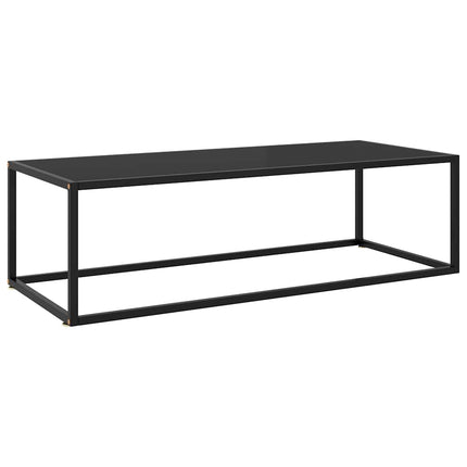 sofabord 120x50x35 glas sort