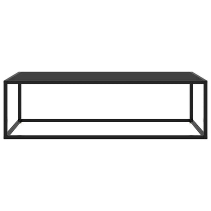 sofabord 120x50x35 glas sort