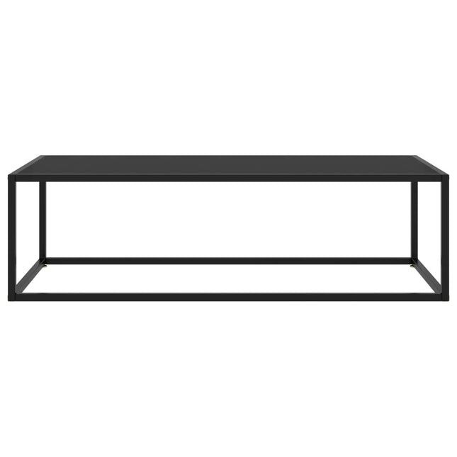 sofabord 120x50x35 glas sort
