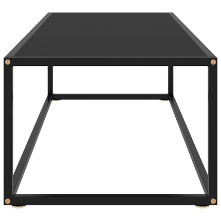 sofabord 120x50x35 glas sort