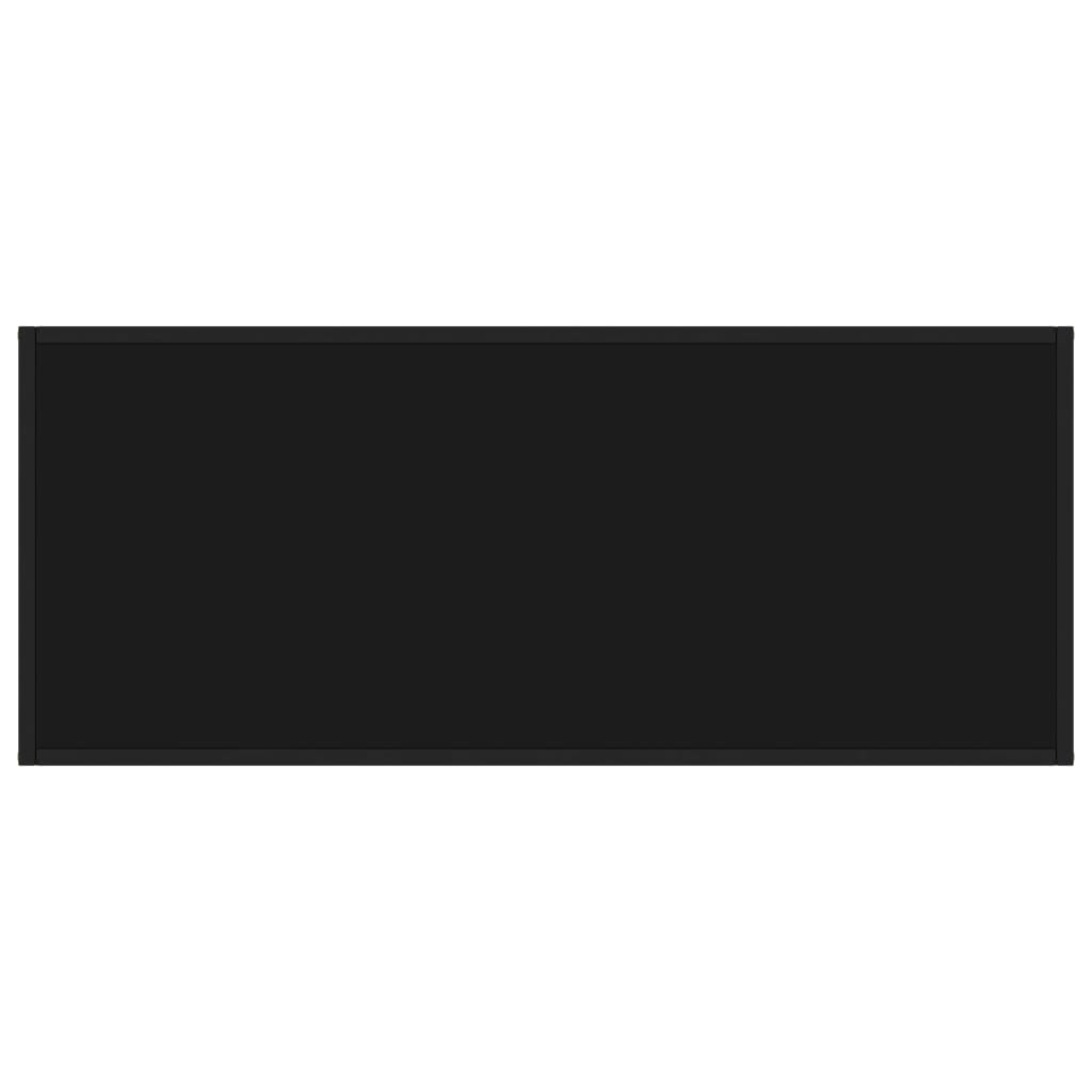 sofabord 120x50x35 glas sort