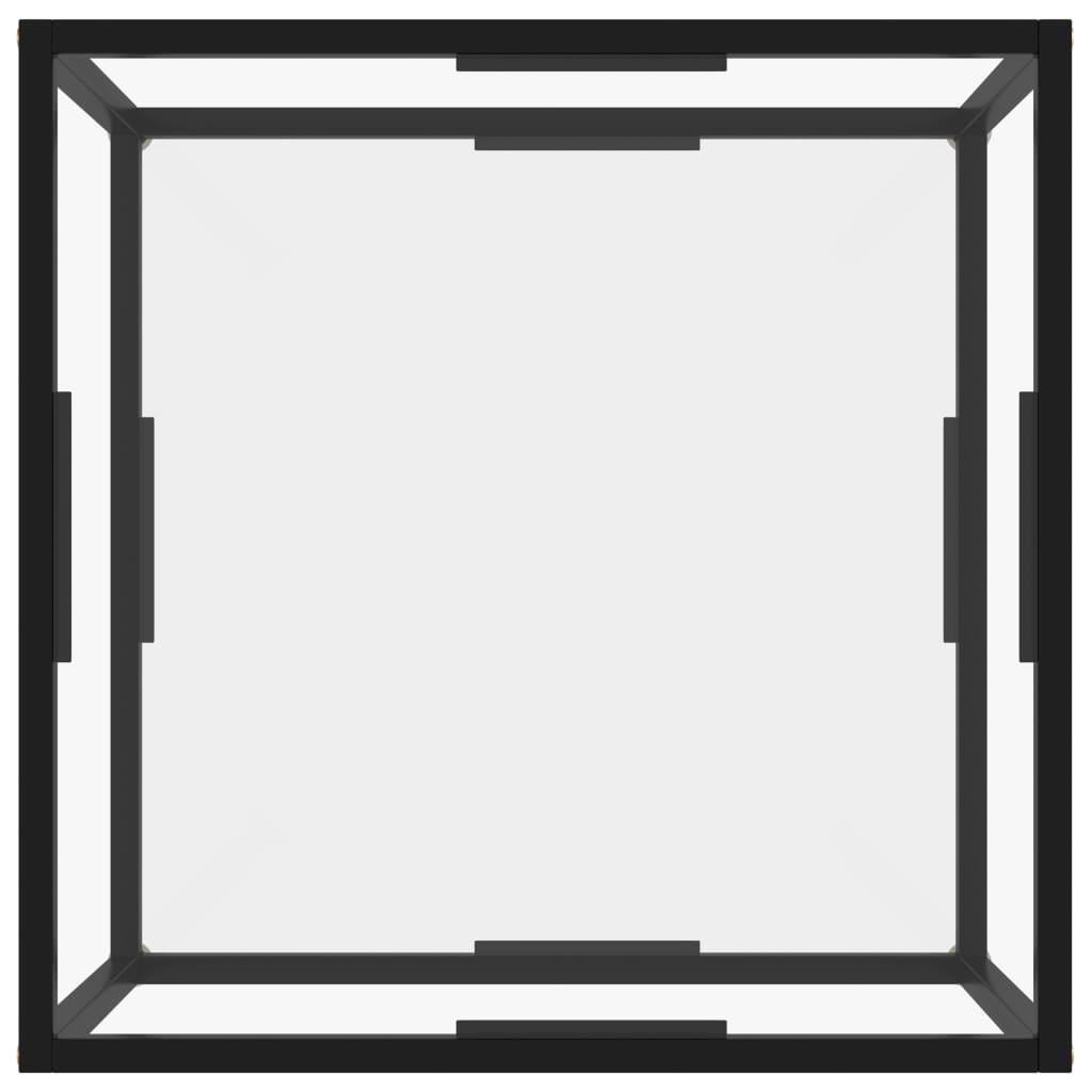 sofabord 60x60x35 cm hærdet glas transparent
