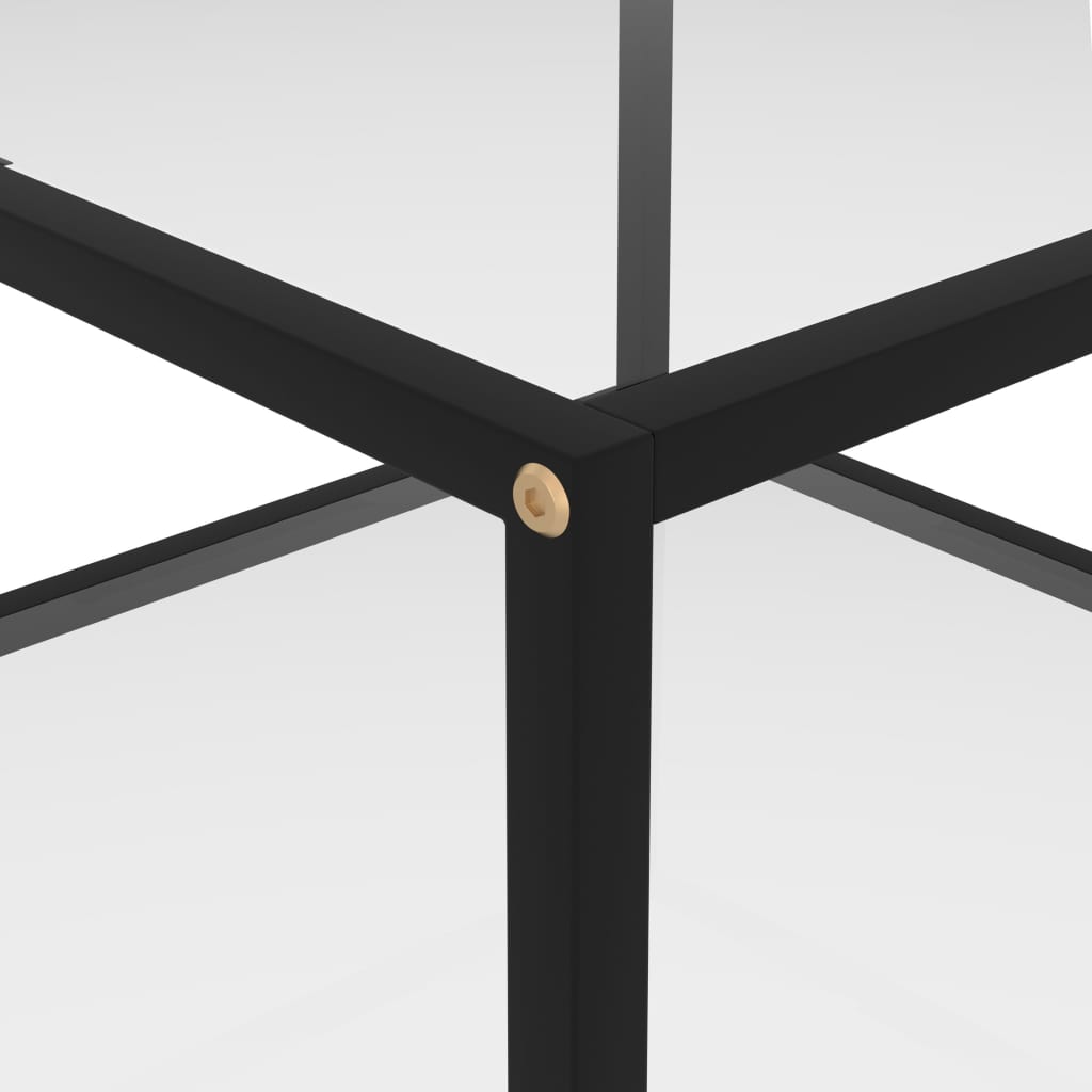 sofabord 60x60x35 cm hærdet glas transparent