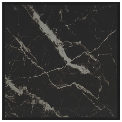 sofabord 80x80x35 cm hærdet glas sort