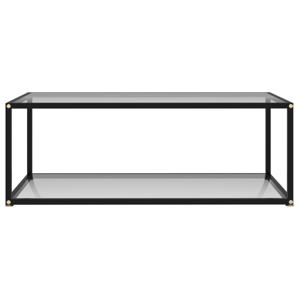 sofabord 100x50x35 cm hærdet glas transparent