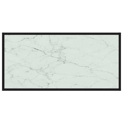 sofabord 100x50x35 cm hærdet glas hvid