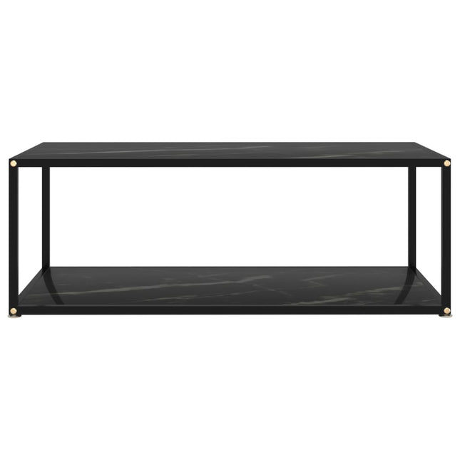 sofabord 100x50x35 cm hærdet glas sort