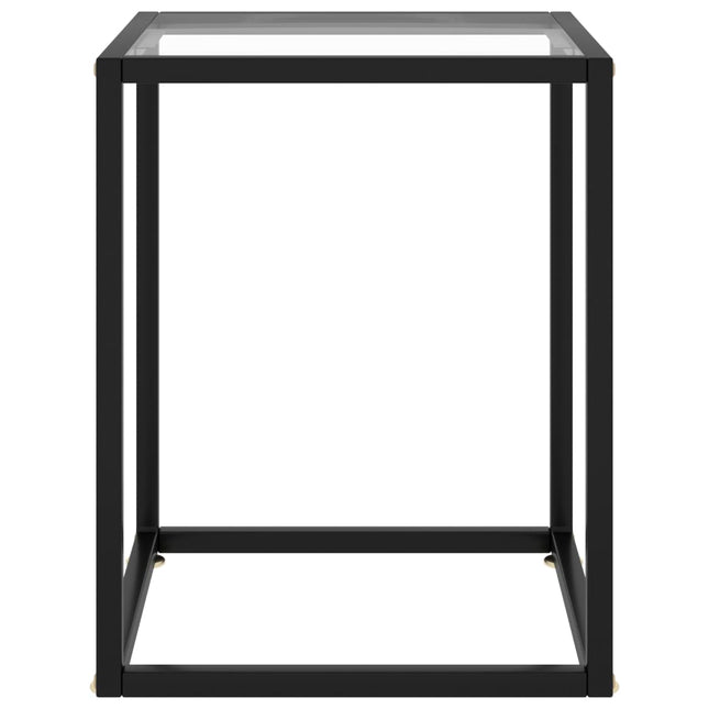 sofabord 40x40x50 cm hærdet glas sort