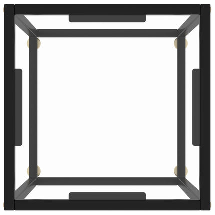 sofabord 40x40x50 cm hærdet glas sort