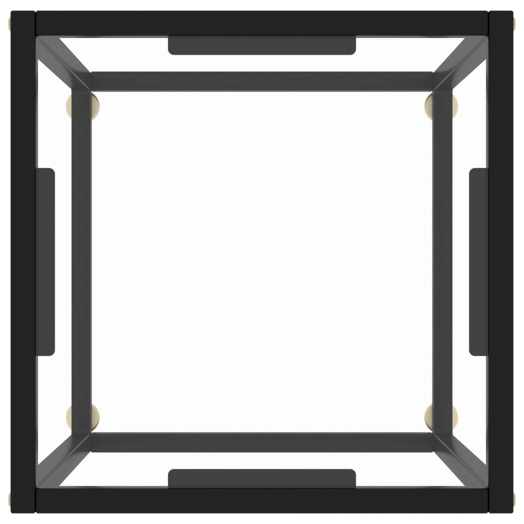 sofabord 40x40x50 cm hærdet glas sort