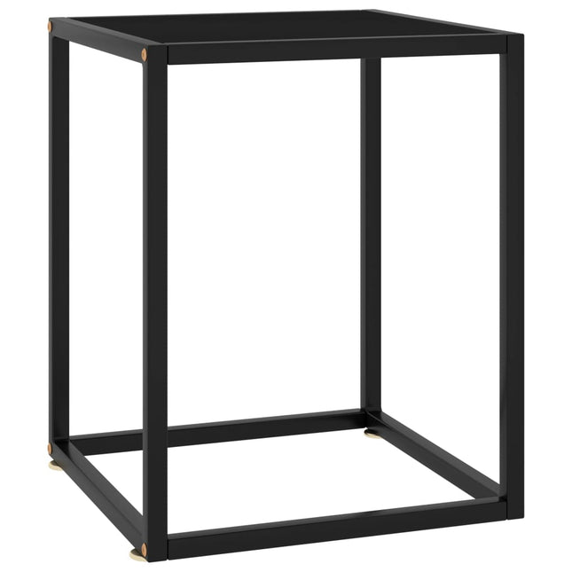 sofabord 40x40x50 cm glas sort