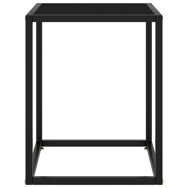 sofabord 40x40x50 cm glas sort