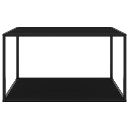 sofabord 90x90x50 cm glas sort