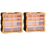 skuffereoler med 12 skuffer 2 stk. 26,5x16x26 cm