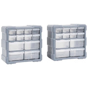 skuffereoler med 12 skuffer 2 stk. 26,5x16x26 cm
