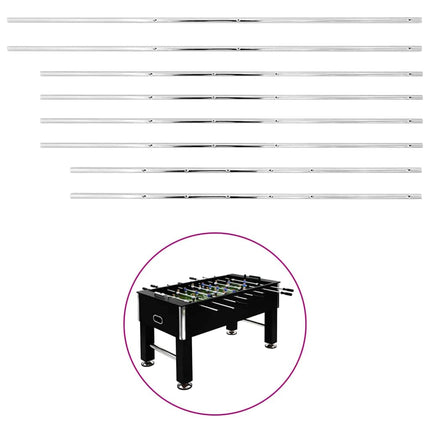 spillestænger til bordfodboldbord 8 stk. 15,9 mm