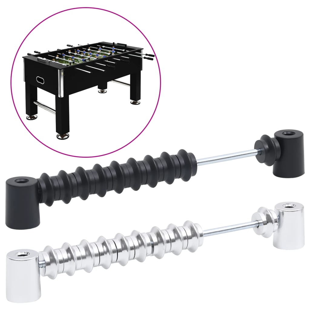 pointtavler til bordfodboldbord 2 stk. sort og sølvfarvet
