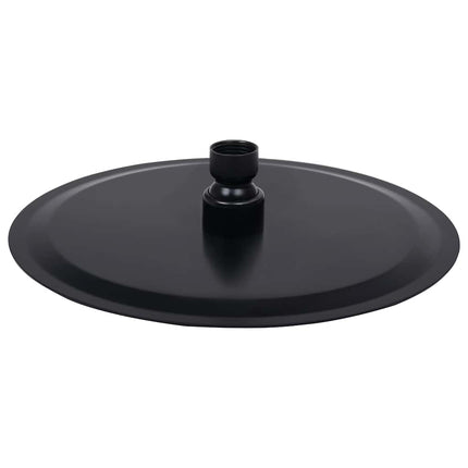 regnbrusehoved 20 cm rund rustfrit stål sort